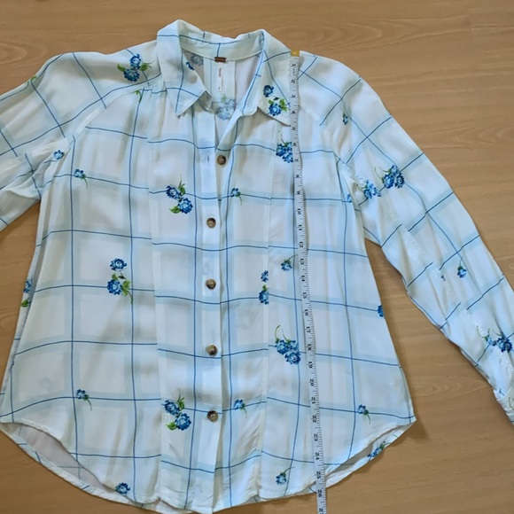 FREE PEOPLE Women’s Window To My Heart Button Down Shirt Top White Size Small - Picture 10 of 12